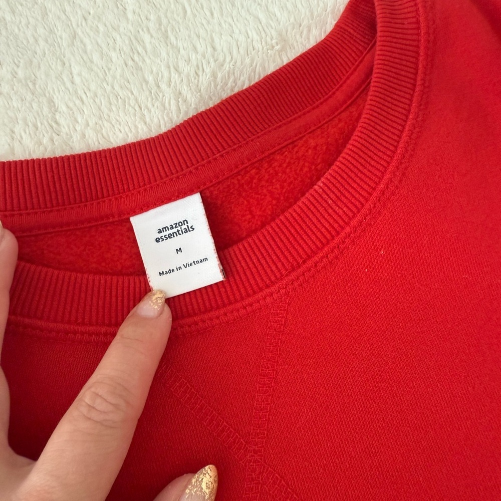 Amazon Essentials Red Women's Crew Neck Sweater - image 3